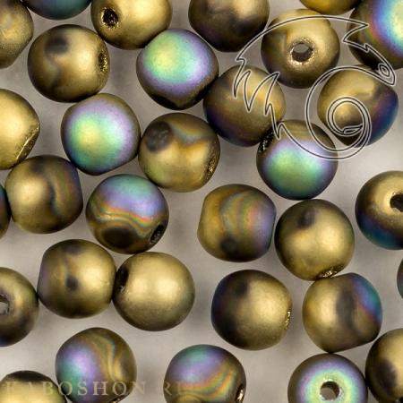 Round beads 4 мм Crystal Glittery Amber Matted RoundB-4-00030-98857