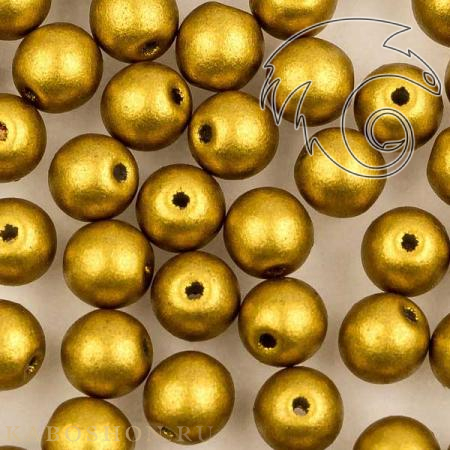 Round beads 4 мм Olive Gold RoundB-4-01720