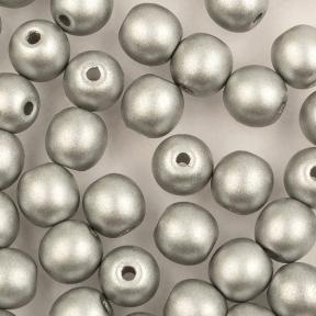 Round Beads 4 мм Alabaster Metallic Silver