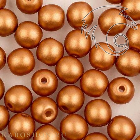 Round Beads 4 мм Alabaster Metallic Copper RoundB-4-2010-29412