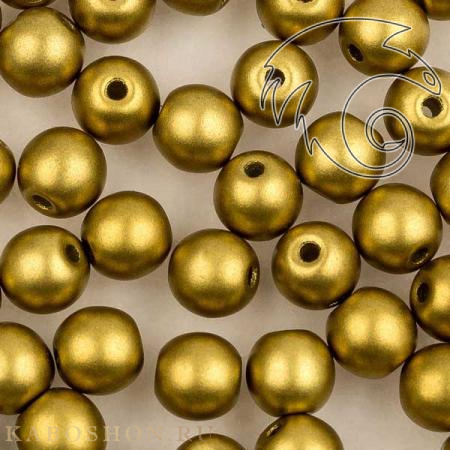 Round Beads 4 мм Alabaster Metallic Olivine RoundB-4-2010-29418