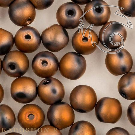 Round beads 4 мм Jet Sunset Full Matted RoundB-4-23980-27233
