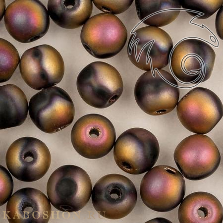 Round beads 4 мм Jet Full Capri Rose Matted RoundB-4-23980-27243