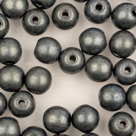 Round beads 4 мм Jet Hematite Matted