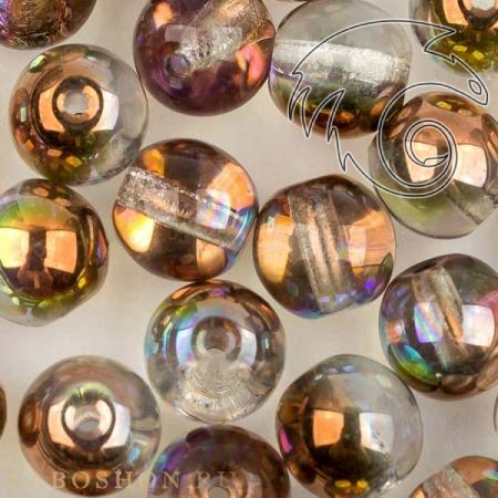 Round beads 6 мм Crystal Copper Rainbow RoundB-6-00030-98533