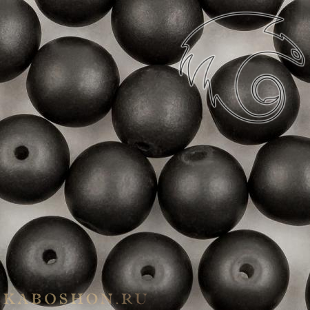 Round Beads 6 мм Alabaster Metallic Black RoundB-6-2010-29400