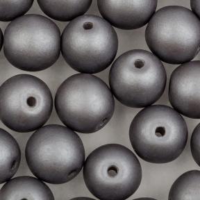 Round Beads 6 мм Alabaster Metallic Steel