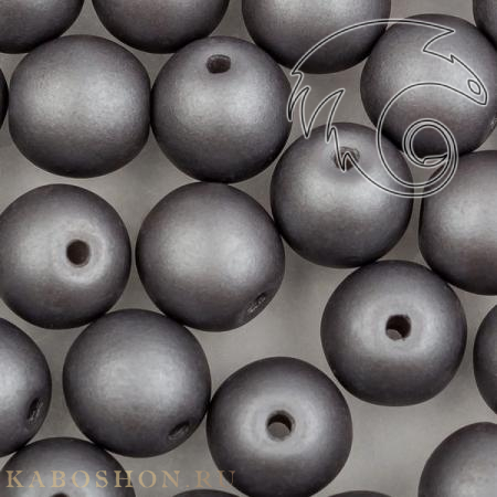 Round Beads 6 мм Alabaster Metallic Steel RoundB-6-2010-29403