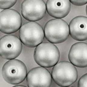 Round Beads 6 мм Alabaster Metallic Silver