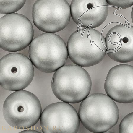 Round Beads 6 мм Alabaster Metallic Silver RoundB-6-2010-29405