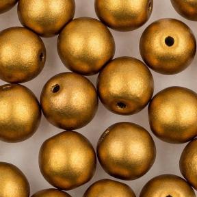 Round Beads 6 мм Alabaster Metallic Brass