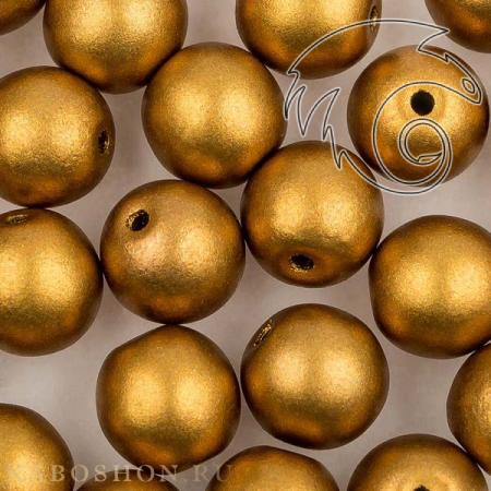 Round Beads 6 мм Alabaster Metallic Brass RoundB-6-2010-29415