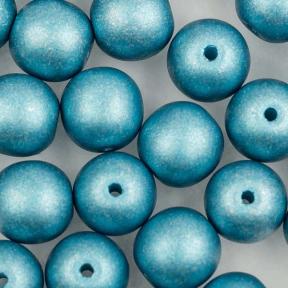 Round Beads 6 мм Alabaster Metallic Blue Turquoise