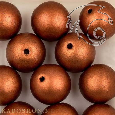 Round Beads 8 мм Metallic Copper RoundB-8-01750-1