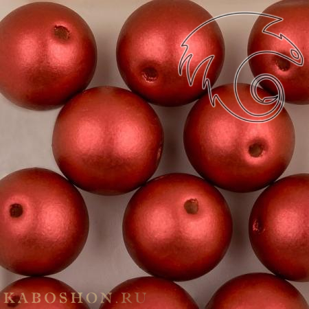 Round Beads 8 мм Metallic Lava Red (10 шт) RoundB-8-01890