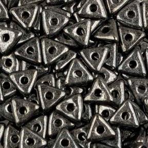 Tri-bead 4 мм Jet Hematite