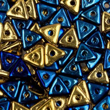 Tri-bead 4 мм Jet California Blue