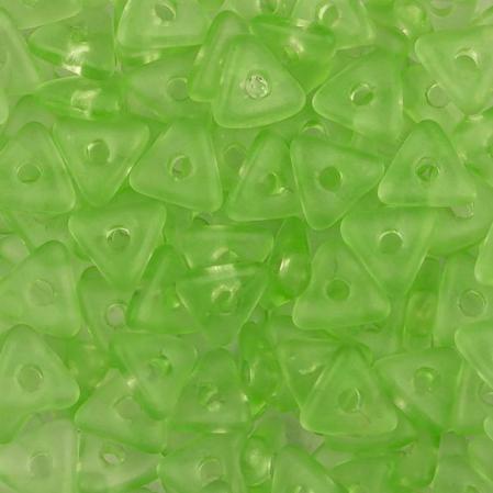 Tri-bead 4 мм Peridot Matted