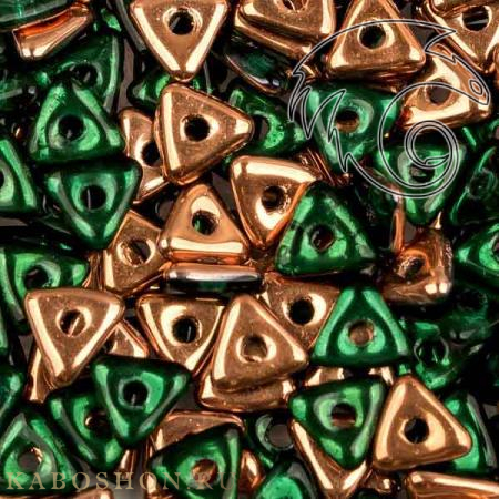 Tri-bead 4 мм Emerald Capri Gold Tri-50730-27101