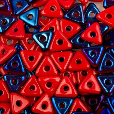 Tri-bead 4 мм Opaque Red Azuro