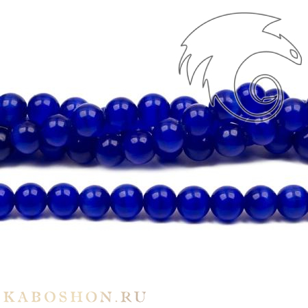 Кошачий глаз 8 мм синий 40803