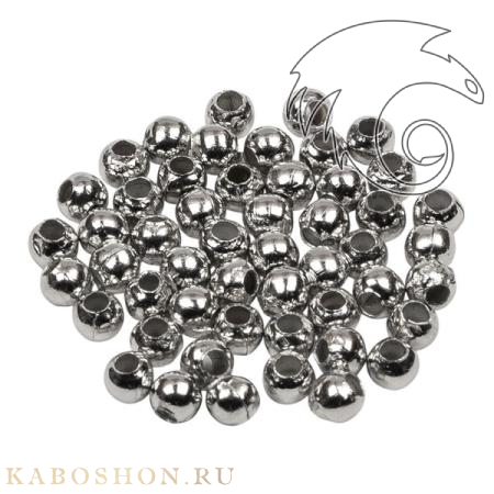 Бусина круглая 3 мм платина (50 шт) 89719