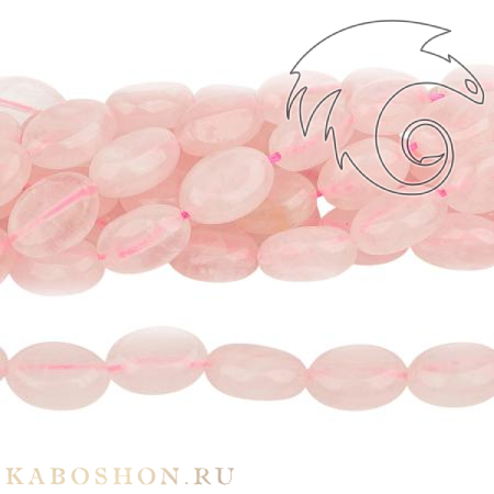 Кварц розовый овальный 12х8 мм 23669-F