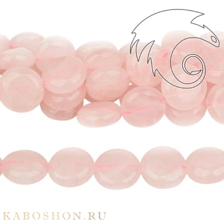 Кварц розовый монетки 12 мм 23671-F