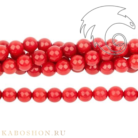 Коралл тонированный красный 4 мм 25001