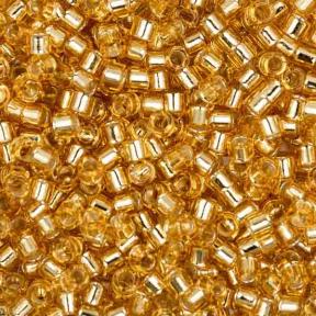 Бисер Delica 11-0 Внутреннее серебрение золото