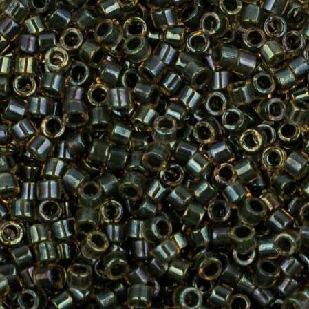 Бисер Delica 11-0 Forest Green Lined Topaz AB