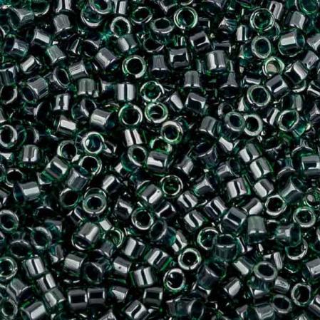 Бисер Delica 11-0 Окрашенный изнутри глянцевый зеленый-сине-зеленый