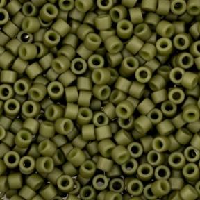 Бисер Delica 11-0 Матовый непрозрачный оливковый