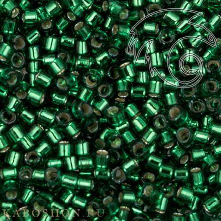 Бисер Delica 11-0 Внутреннее серебрение изумруд DB0605