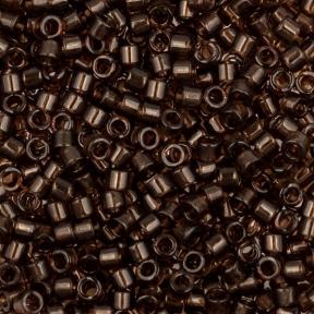 Бисер Delica 11-0 Прозрачный темный серо-коричневый