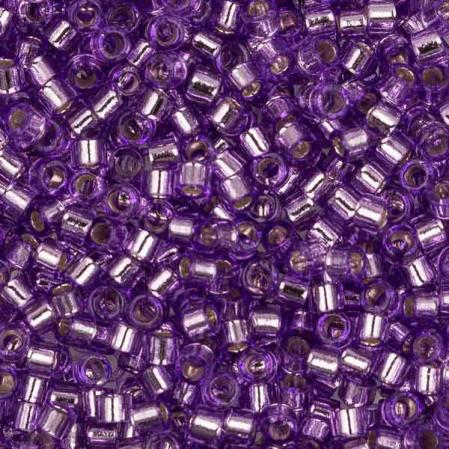 Бисер Delica 11-0 Silver Lined Lavender Dyed