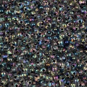 Бисер Miyuki Drops 3.4 mm Окрашенный изнутри синяя ночь/радужный хрусталь