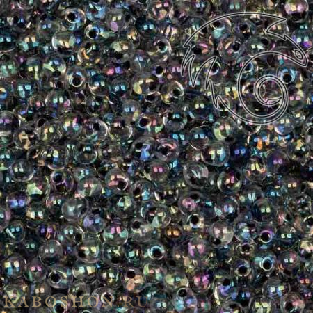 Бисер Miyuki Drops 3.4 mm Окрашенный изнутри синяя ночь/радужный хрусталь DP-3-0283