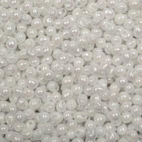 Бисер Miyuki Drops 3,4 мм Радужный непрозрачный белый жемчуг
