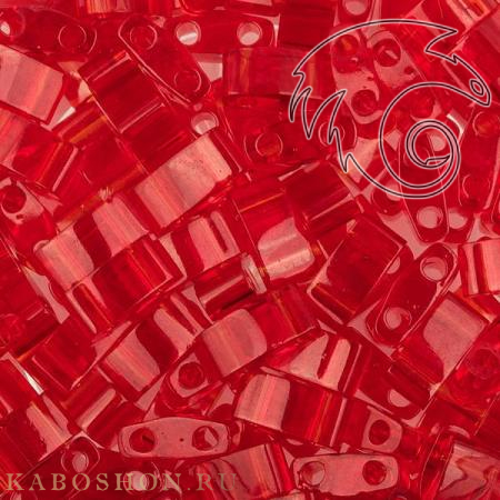 Бисер Half Tila Прозрачный светлый красный HTL-0140