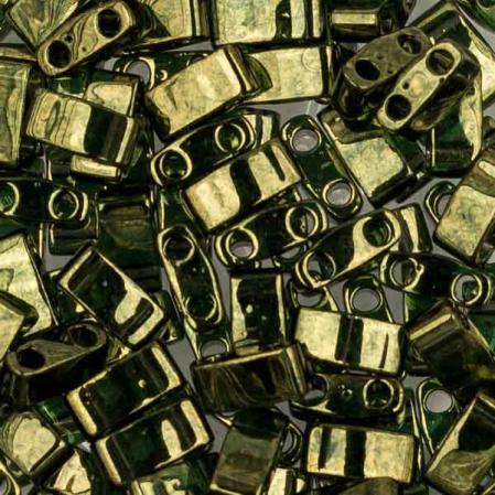Бисер Half Tila Золотое сияние оливковый