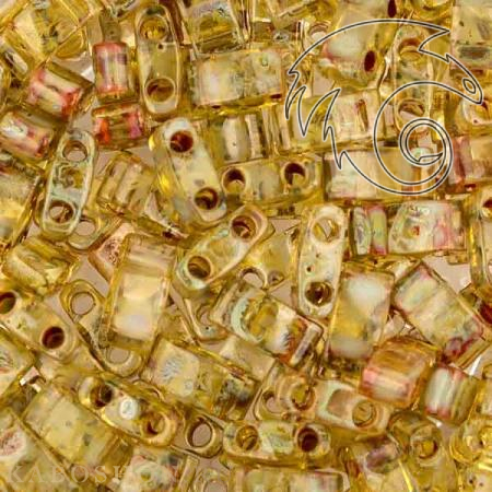 Бисер Half Tila Пикассо прозрачный шафран HTL-4501