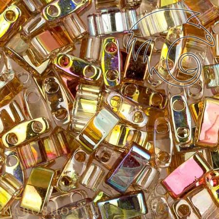 Бисер Half Tila Прозрачный хрусталь Brown Rainbow HTL-55019