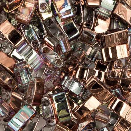 Бисер Half Tila Прозрачный хрусталь Copper Rainbow
