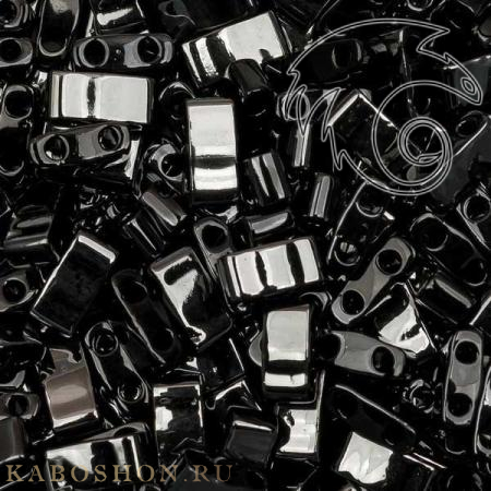 Бисер Half Tila Непрозрачный черный Vacuum Hematite Full HTL-55096