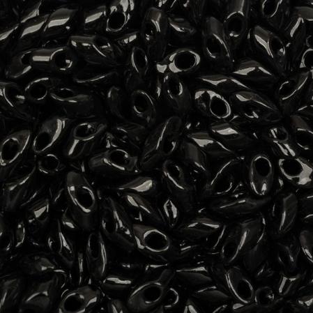 Бисер Miyuki Long Magatama Непрозрачный черный