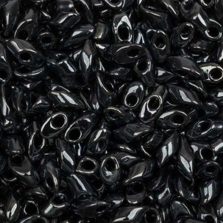 Бисер Miyuki Long Magatama Металлизированный черная сталь