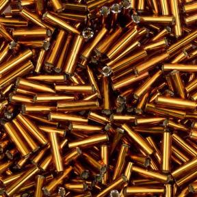 Стеклярус Miyuki 6 мм Внутреннее серебрение темный топаз