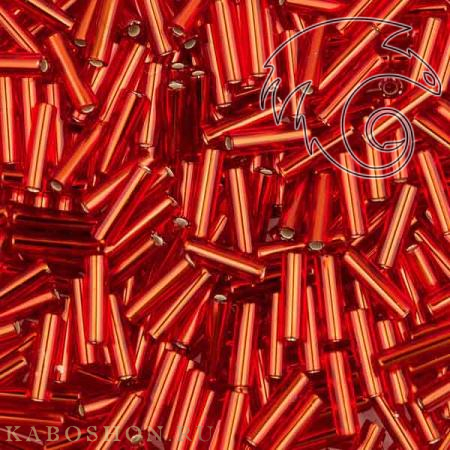 Стеклярус Miyuki 6 мм Внутреннее серебрение рубин MB2-0011