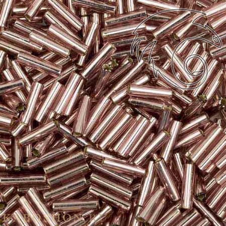 Стеклярус Miyuki 6 мм Внутреннее серебрение дымчатый аметист MB2-0012